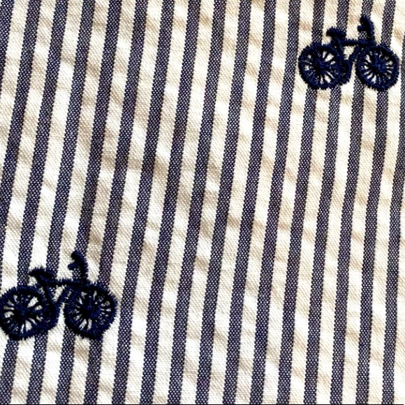 CYNTHIA ROWLEY  | BICYCLE & STRIPES SLEEVELESS SHIFT DRESS  SZ 8 - Picture 16 of 16